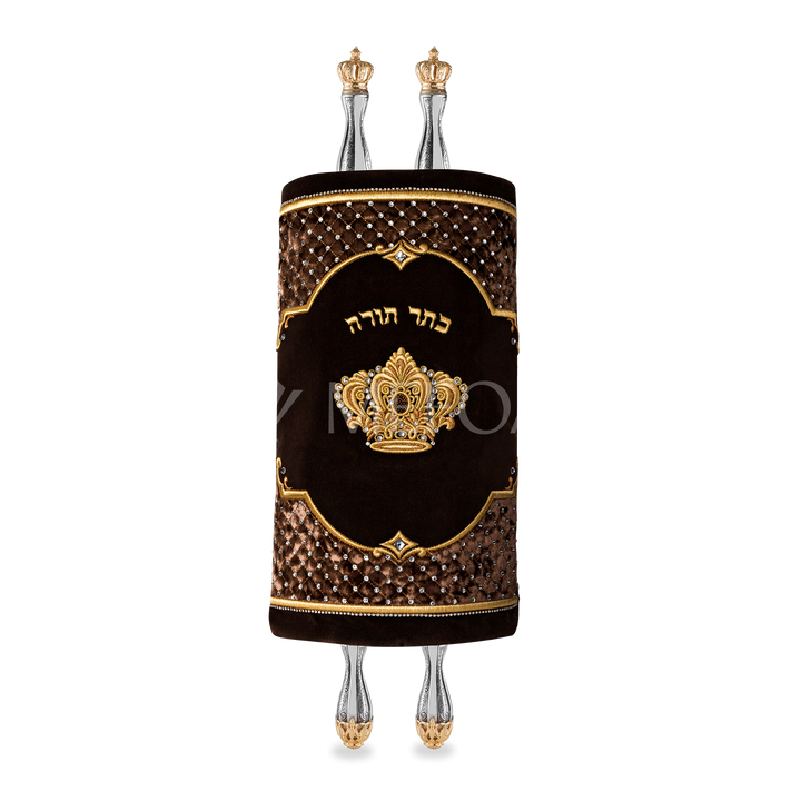 Velvet Torah Mantle #802 - Brown