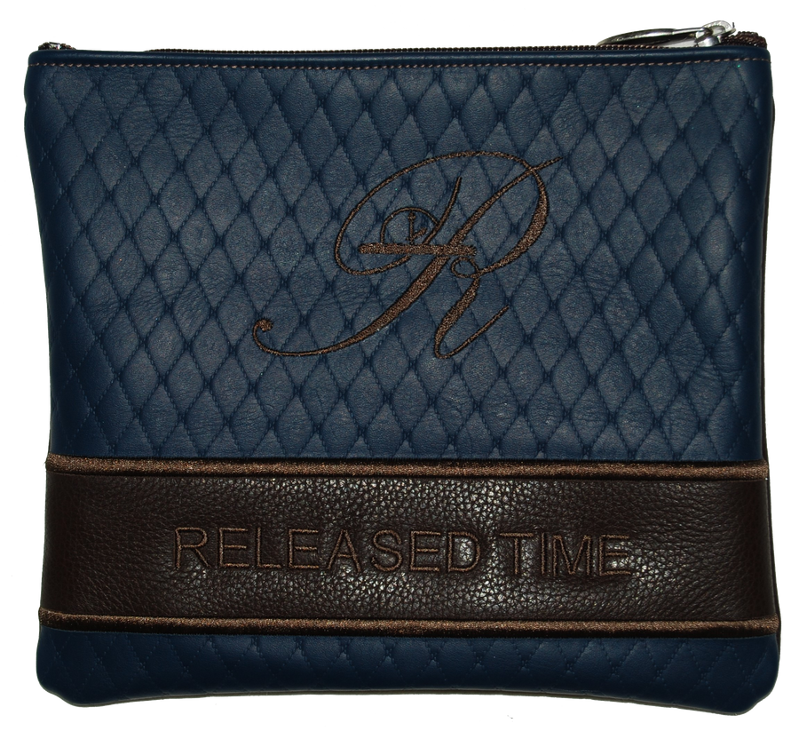 Personalization preview — Leather Tallit & Tefillin Bag — Diamond Design, Exclusive Collection