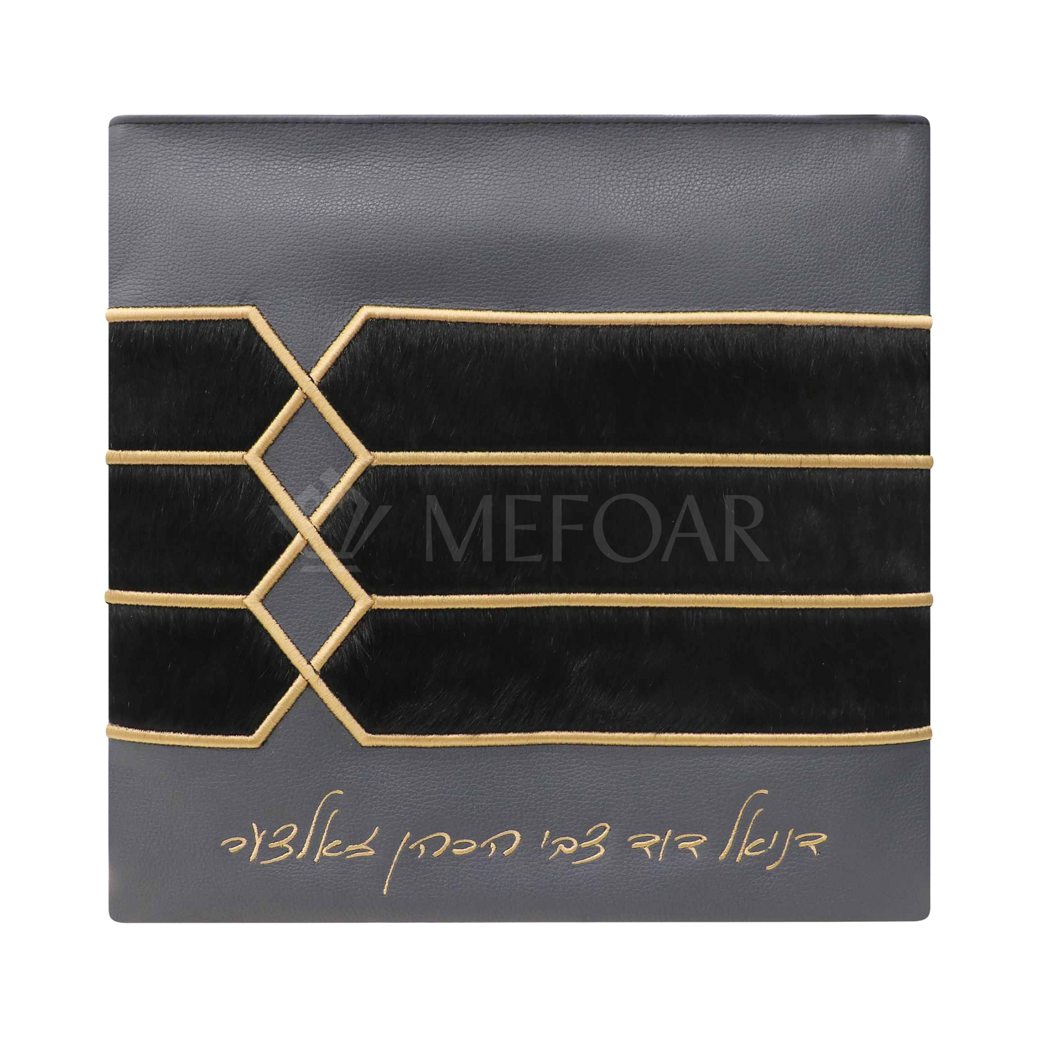 Tallis and Tefillin Bag Design #516 - Leather and Fur - Tallis Bags view 2 | Judaica Square Lakewood