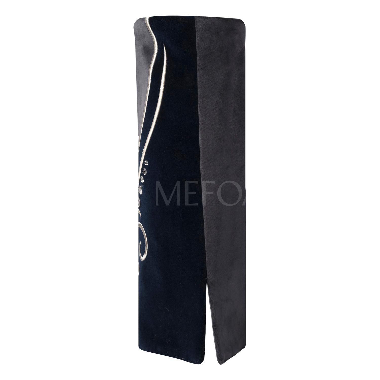 Leather Torah Mantle - Style 359-Grey and Black - Image 3
