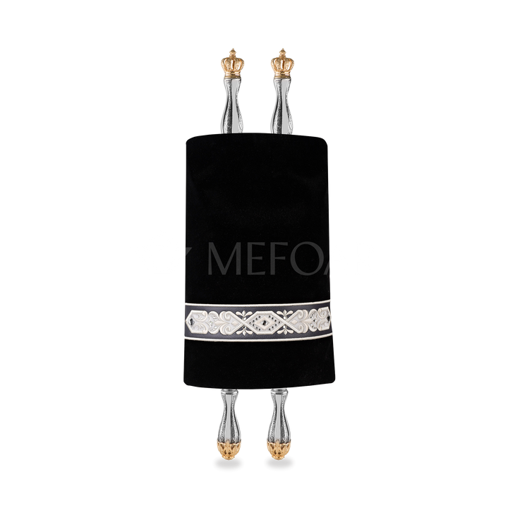 Velvet Torah Mantle - Style #353 - Black