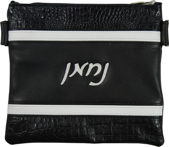 Prestige Croc Tallit & Tefillin Bag — Croc Design, Exclusive Collection (540G-BK)