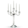Nuah 24-inch crystal 5-branch candelabra shown with taper candles
