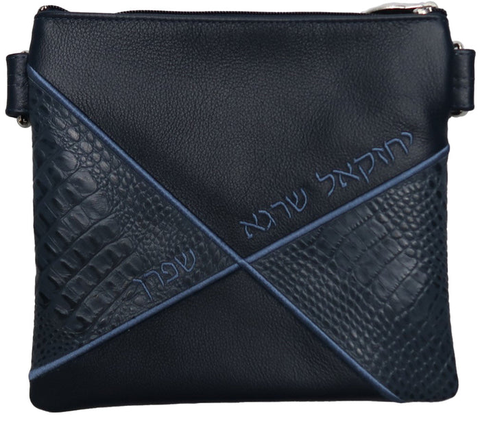 Prestige Croc Tallit & Tefillin Bag — Geometric & Croc Design, Supreme Collection (555H-SM)