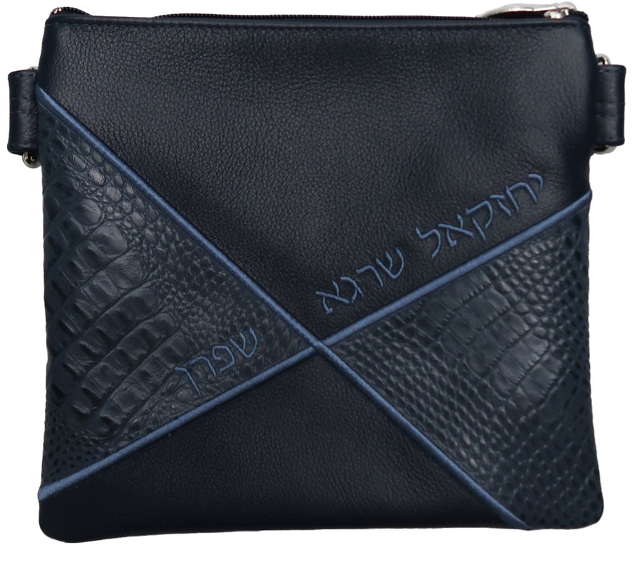 Personalization preview — Croc Tallit & Tefillin Bag — Geometric & Croc Design, Supreme Collection