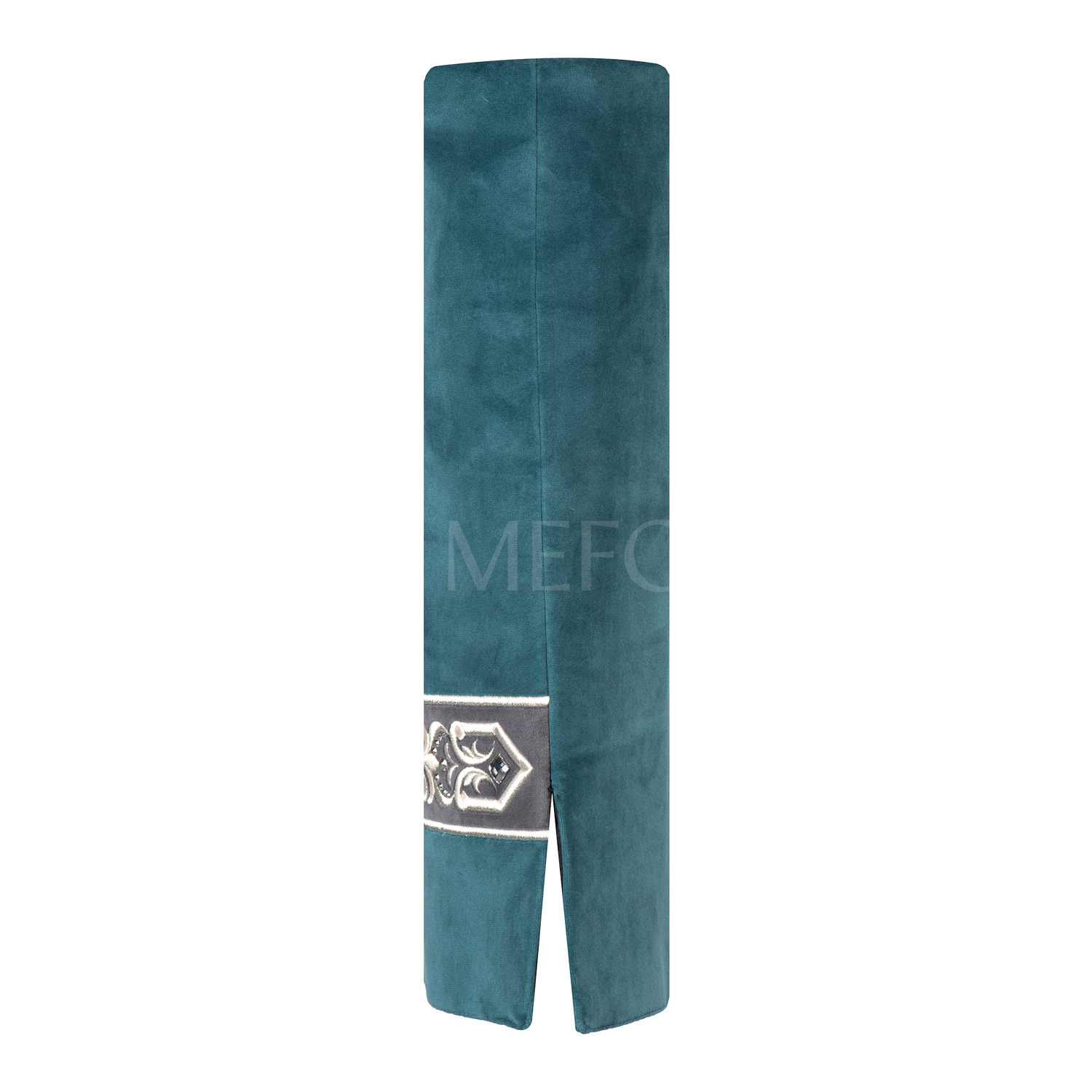 Velvet Torah Mantle - Style 353-Teal - Image 3