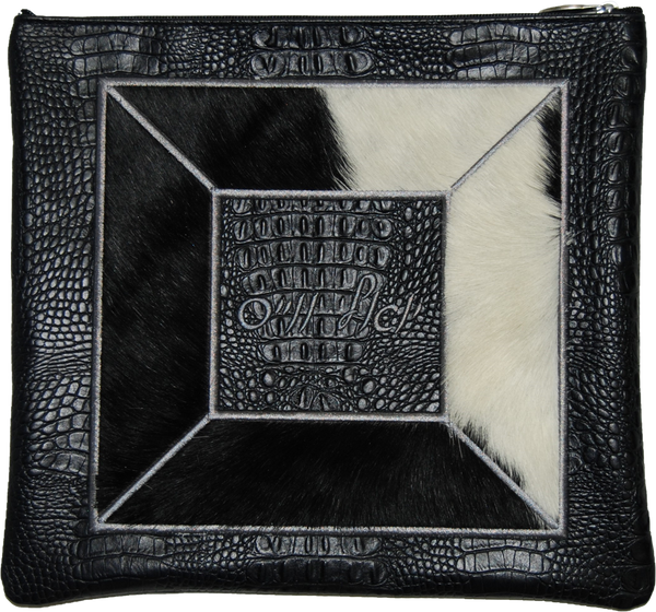 Prestige Croc Tallit & Tefillin Bag — Geometric & Croc Design, Supreme Collection (560H-BK)