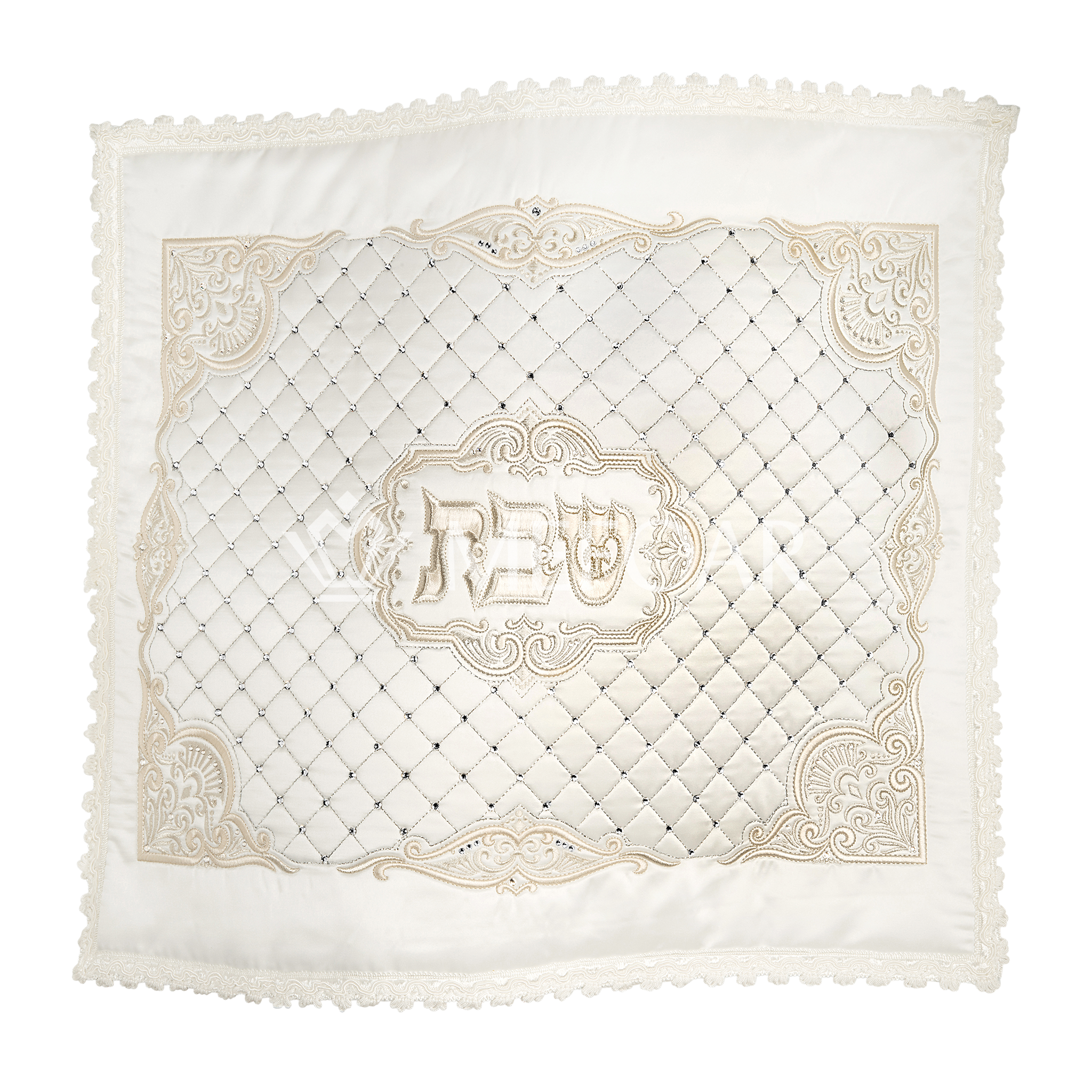 Crystal Quilted Shabbos Challah Cover #565 - Challah Covers