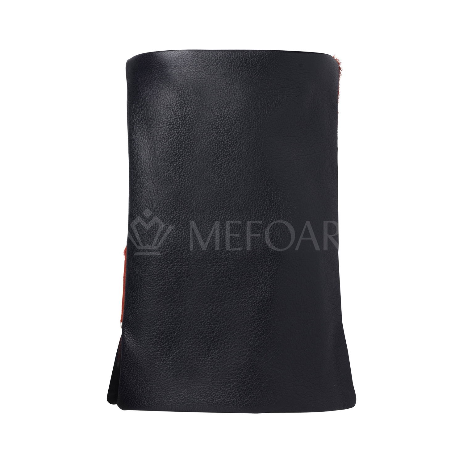 Leather & Fur Torah Mantle - Style 383 Navy - Image 3
