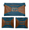 Prestige Leather Chabad Bar Mitzvah Set — Geometric & Diamond Design, Exclusive Collection (580G-TL)