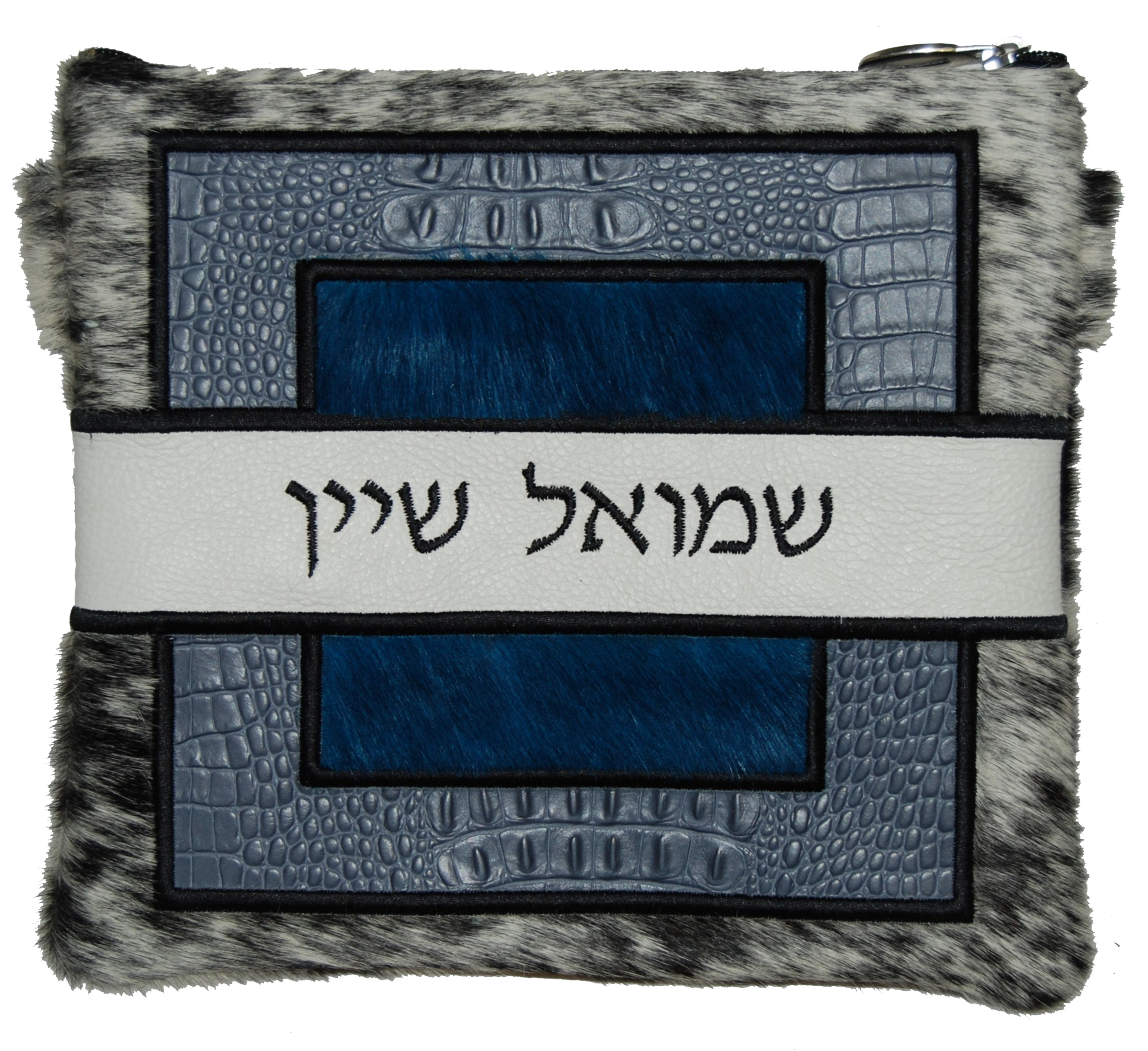 Prestige Croc Tallit & Tefillin Bag — Geometric & Colorblock Design, Premier Collection (585I-CR)