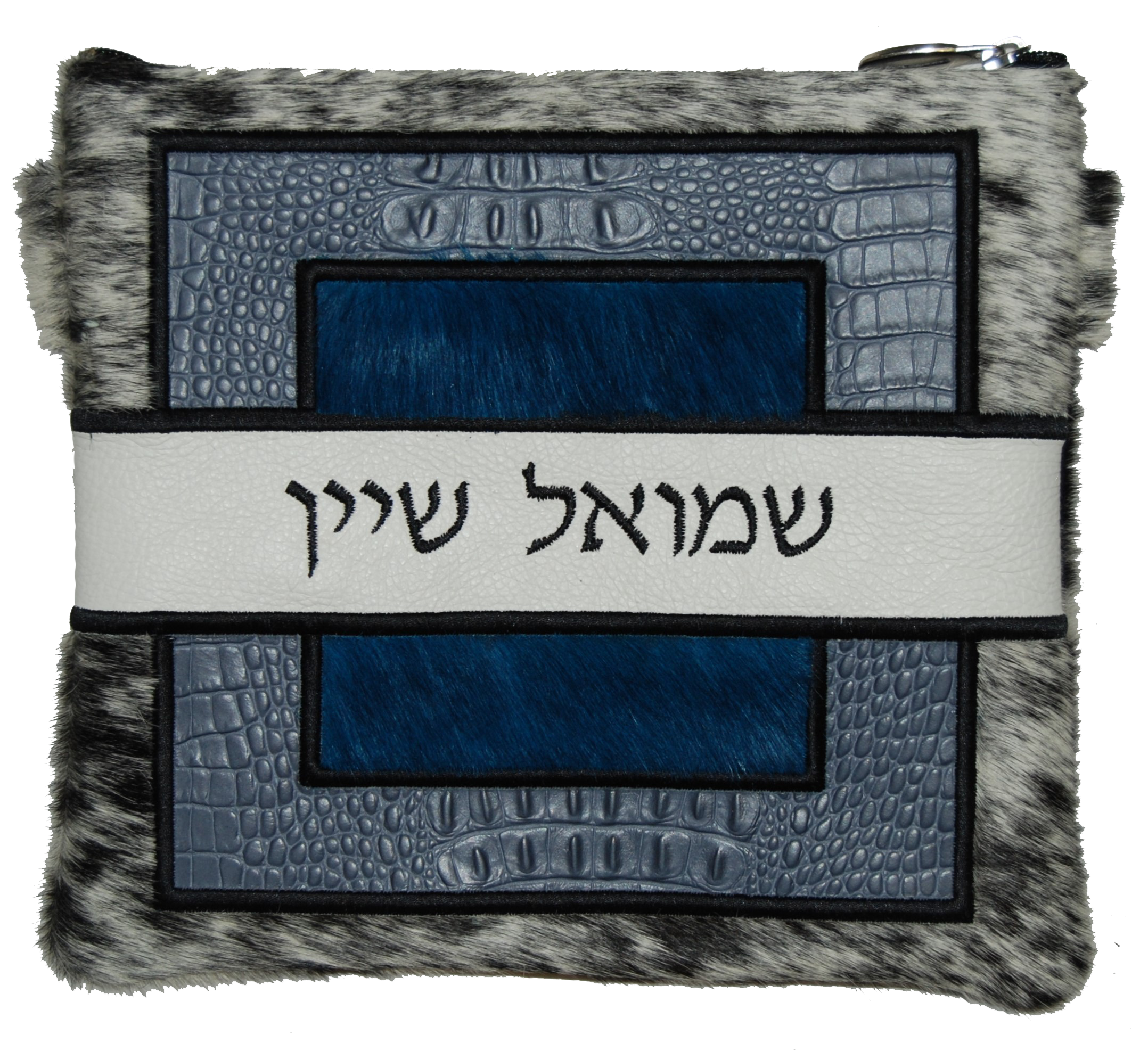 Prestige Croc Tallit & Tefillin Bag — Geometric & Colorblock Design, Premier Collection (585I-CR)