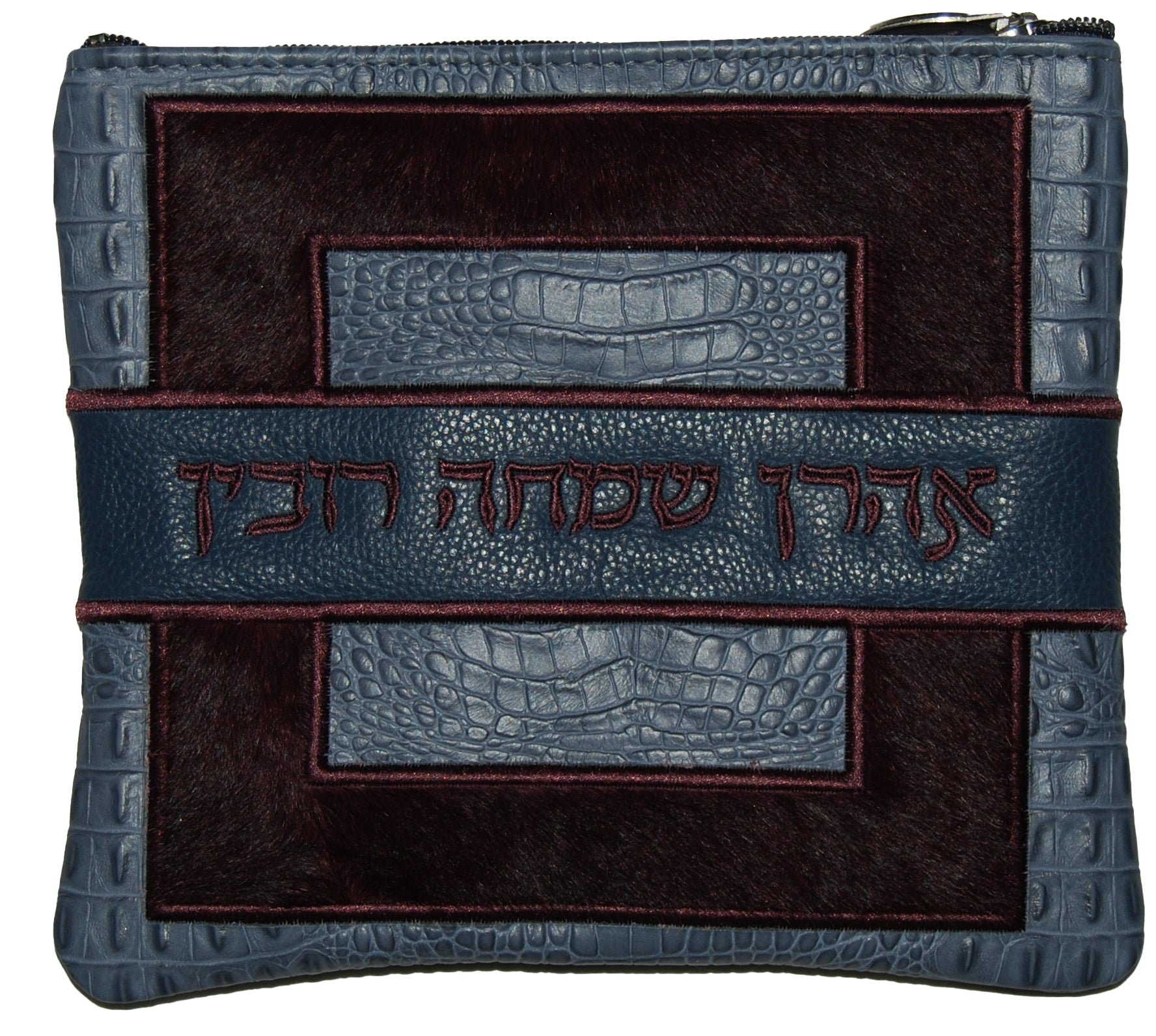 Prestige Croc Tallit & Tefillin Bag — Geometric & Colorblock Design, Premier Collection (585I-GR6)