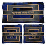 Prestige Leather Chabad Bar Mitzvah Set — Geometric & Colorblock Design, Premier Collection (585I-BL2)