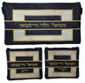Prestige Leather Chabad Bar Mitzvah Set — Geometric & Colorblock Design, Premier Collection (585I-NV7)