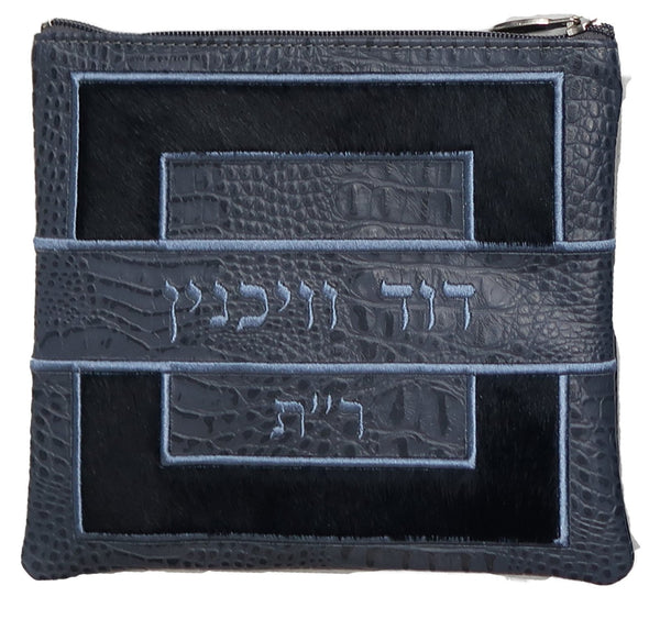 Prestige Croc Tallit & Tefillin Bag — Geometric & Colorblock Design, Premier Collection (585I-SM3)