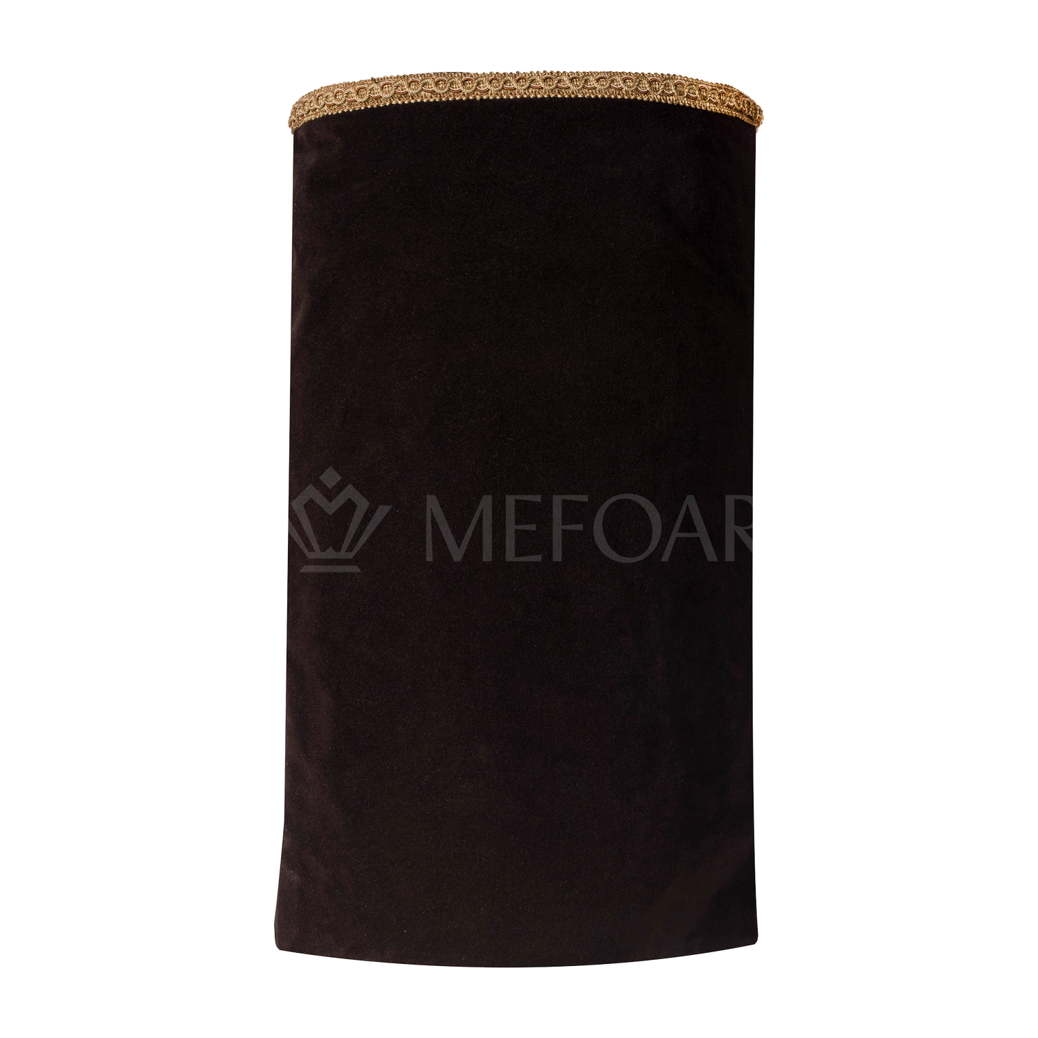 Velvet Torah Mantle - Style 194 - Brown - Image 3