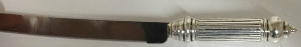 Silver Challah Knife with Stripe Design (KN-K58)