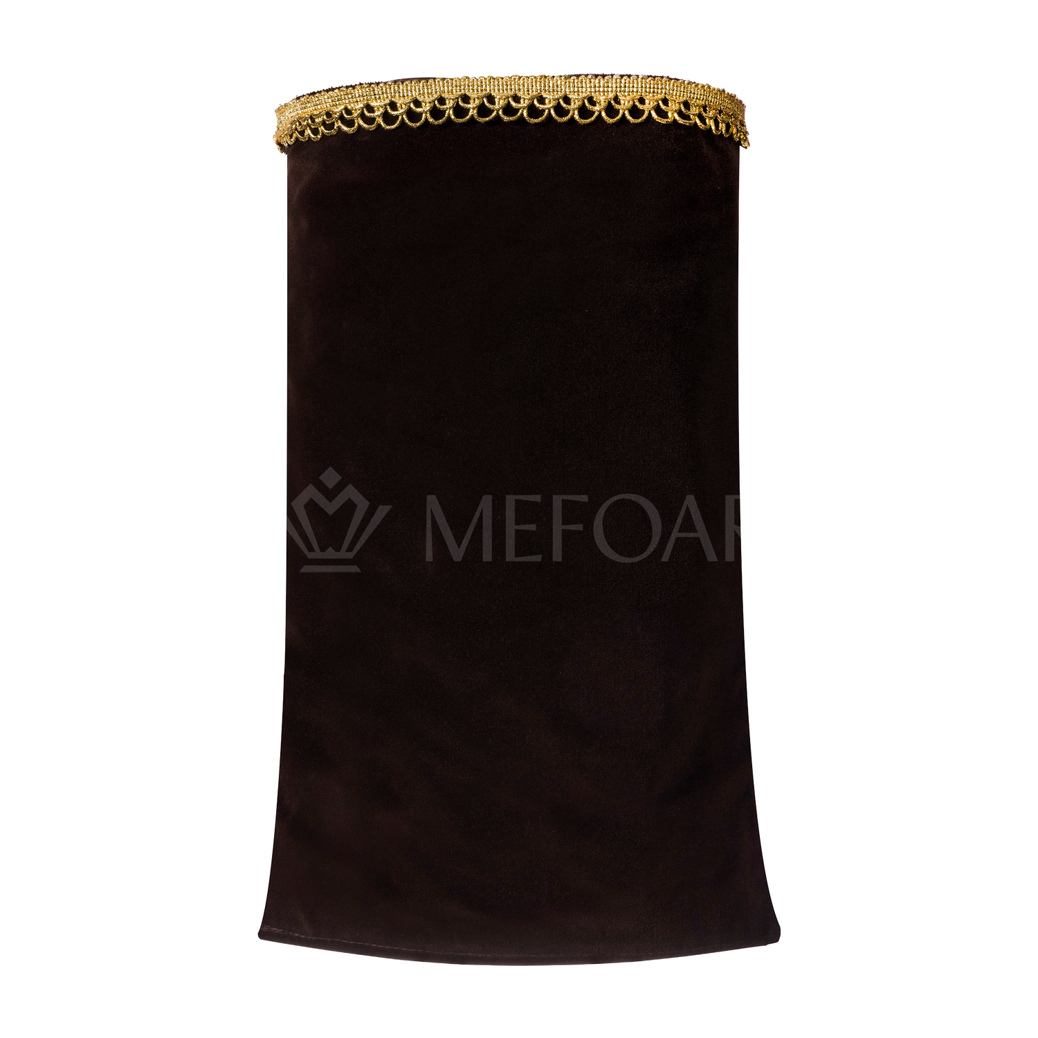Velvet Torah Mantle - Style 186-Brown - Image 4