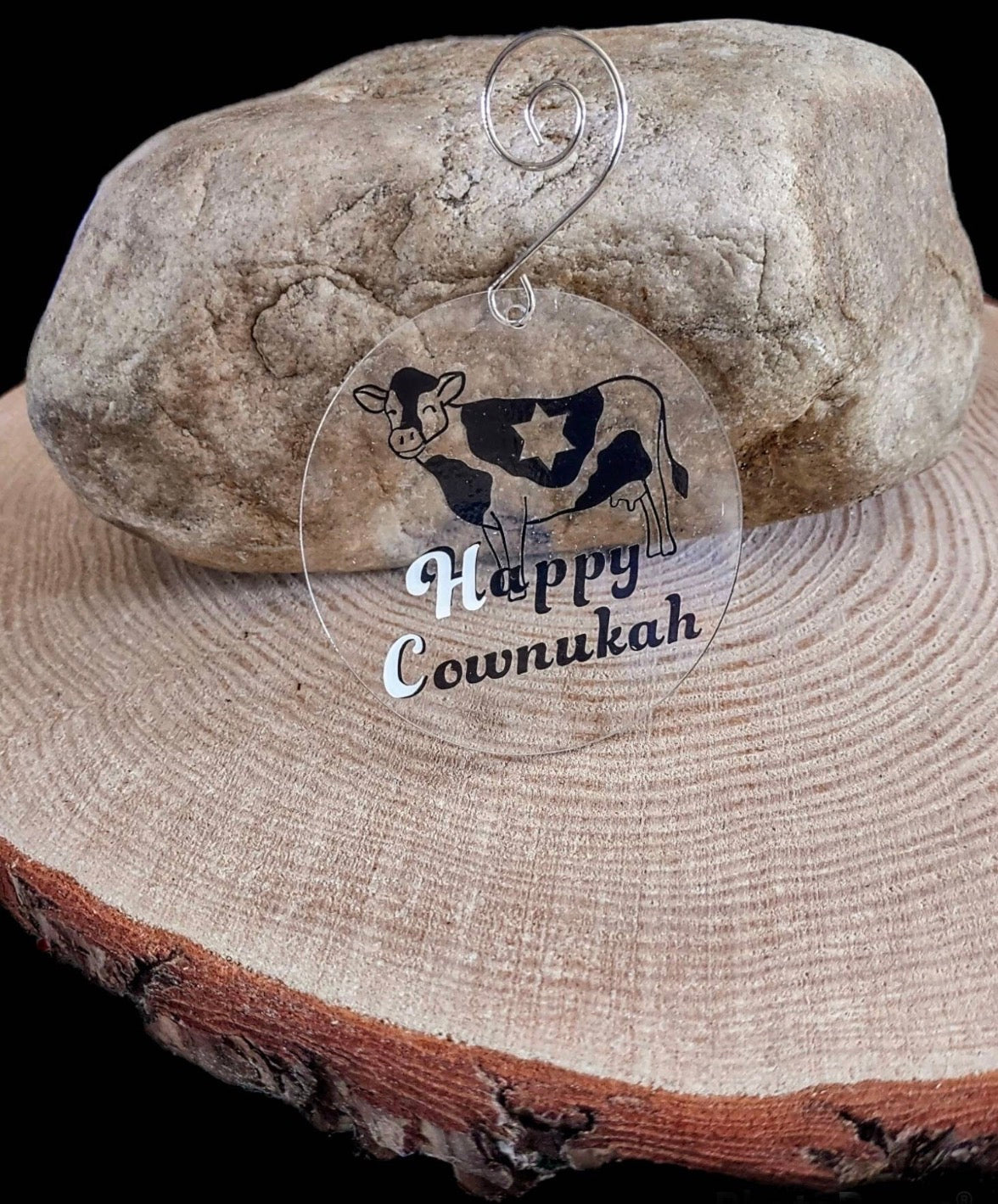 Happy Llamakah wooden llama ornament with acrylic beads and wire | Judaica Square Lakewood (view 3)