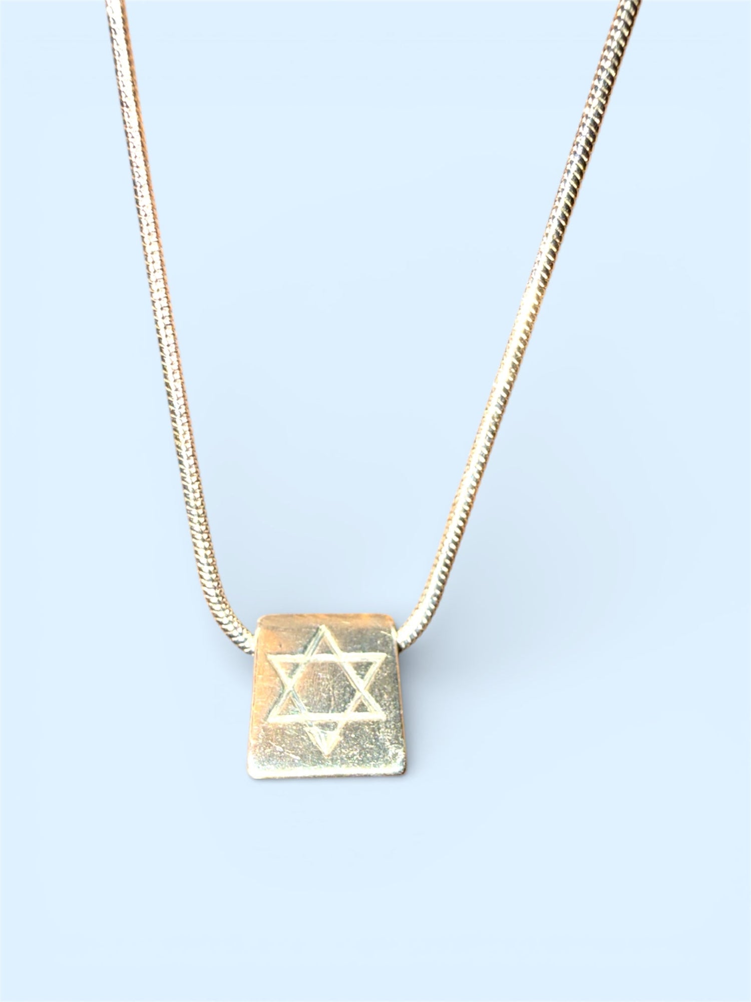 Vintage sterling charm bead with Star of David Chai and heart | Judaica Square Lakewood (view 8)