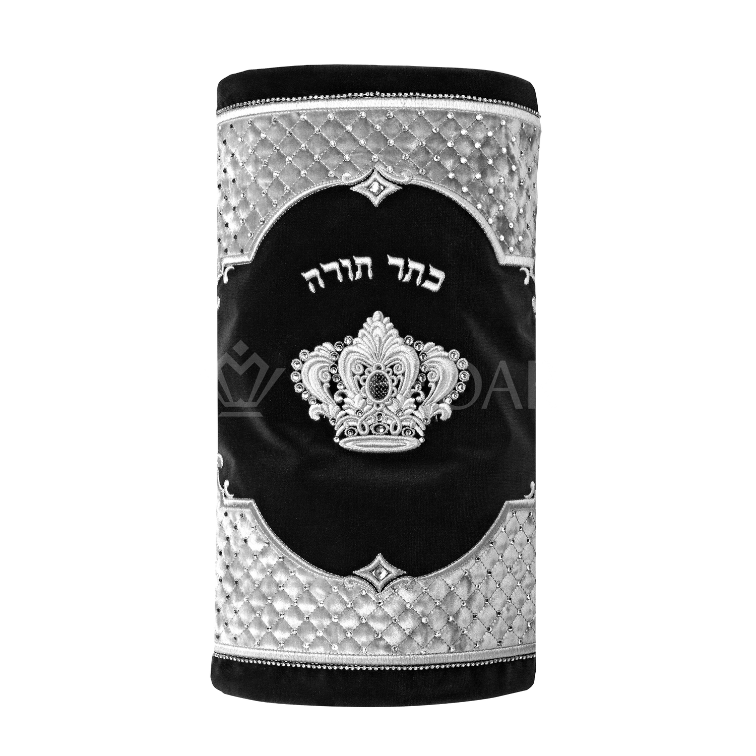 Velvet Torah Mantle -802-Black - Image 3