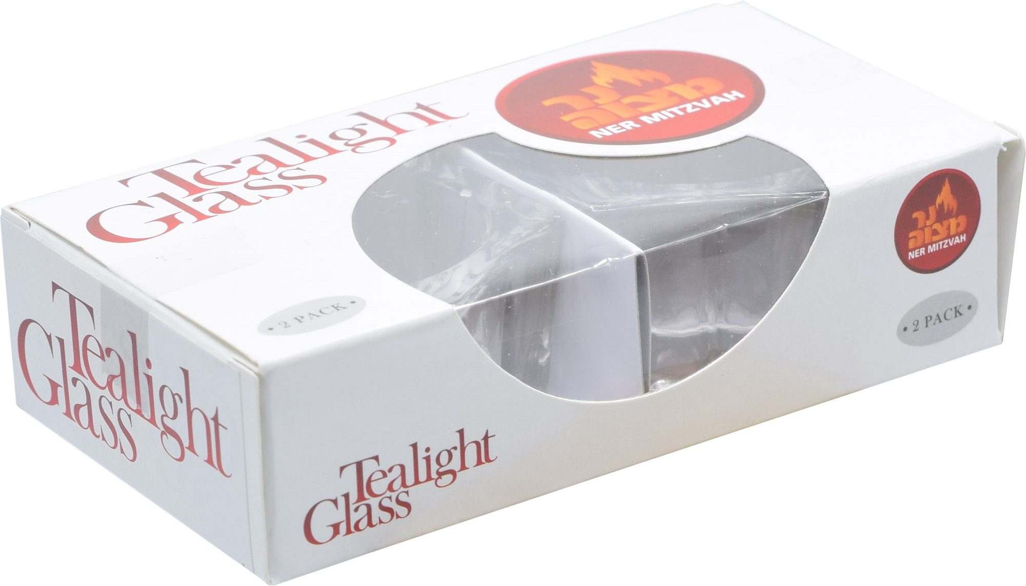 2-Pk. Tealight Glass Holder — Judaica Square