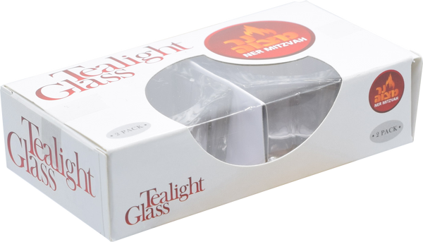 2-Pk. Tealight Glass Holder — Judaica Square