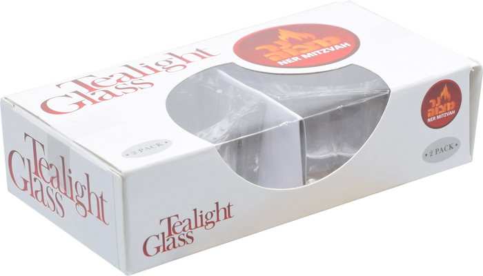 2-Pk. Tealight Glass Holder — Judaica Square