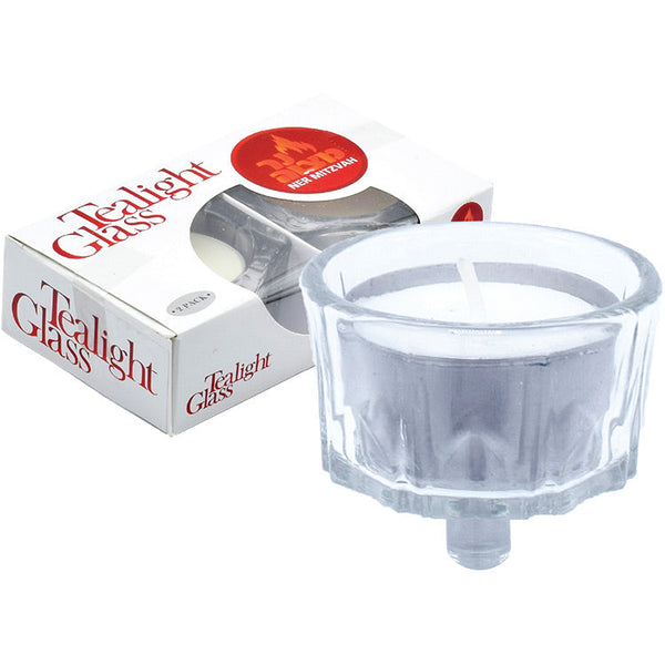 2-Pk. Tealight Glass Holder for Candelabra — Judaica Square