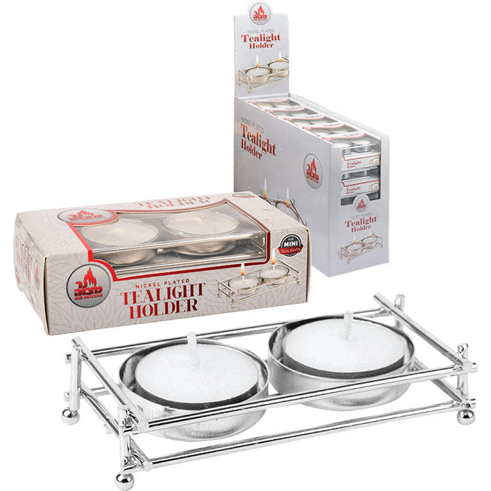Mini Tealight Holder — nickel plated holder for mini tealights | Judaica Square Lakewood
