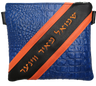 Prestige Croc Tallit & Tefillin Bag — Geometric & Croc Design, Exclusive Collection (600G-BL)