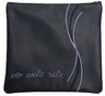 Prestige Leather Tallit & Tefillin Bag — Wave & Crown Design, Prestige Collection (605C-NV)