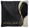 Prestige Leather Tallit & Tefillin Bag — Geometric & Wave Design, Exclusive Collection (605G-BK2)