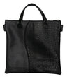 Prestige Croc Tallit & Tefillin Bag — Geometric & Wave Design, Exclusive Collection (605G-BK)