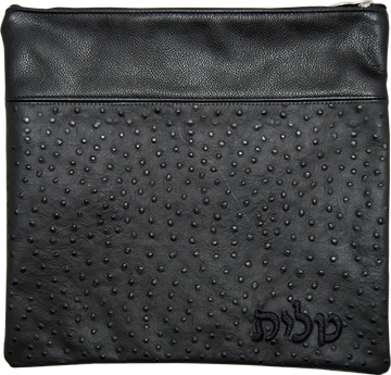 Prestige Ostrich Tallit & Tefillin Bag — Ostrich Design, Regal Collection (620F-BK5)