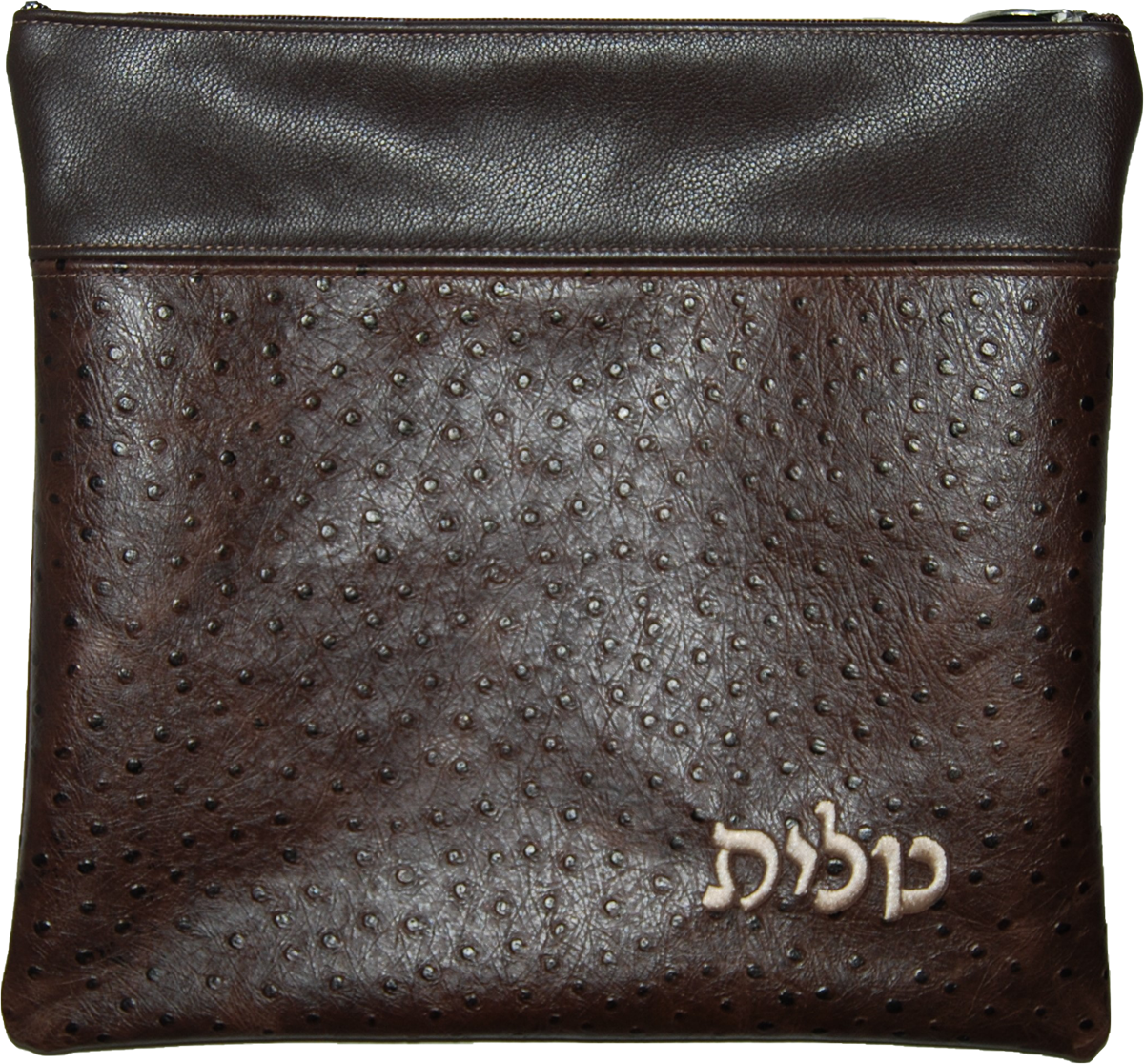 Prestige Ostrich Tallit & Tefillin Bag — Ostrich Design, Regal Collection (620F-BR4)