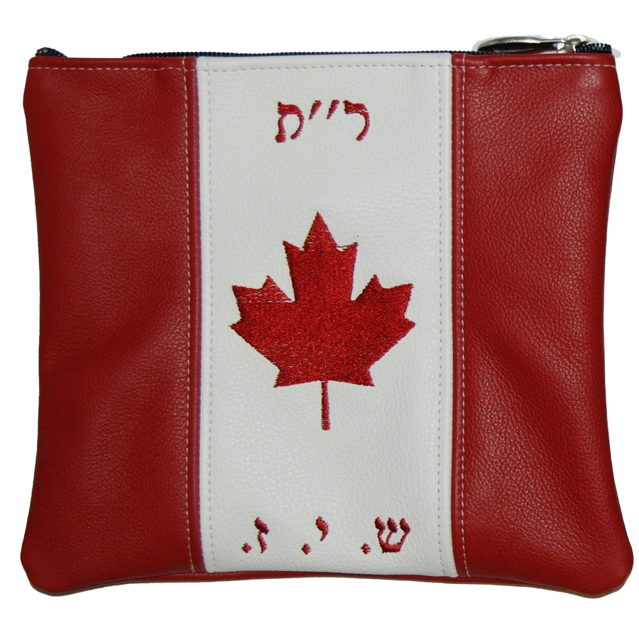 Personalization preview — Leather Tallit & Tefillin Bag — Crown Design, Prestige Collection