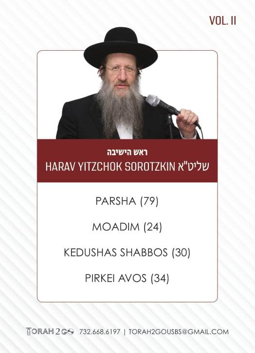Torah 2 Go: HaRav Yitzchok Sorotzkin - Volume 2 (USB)