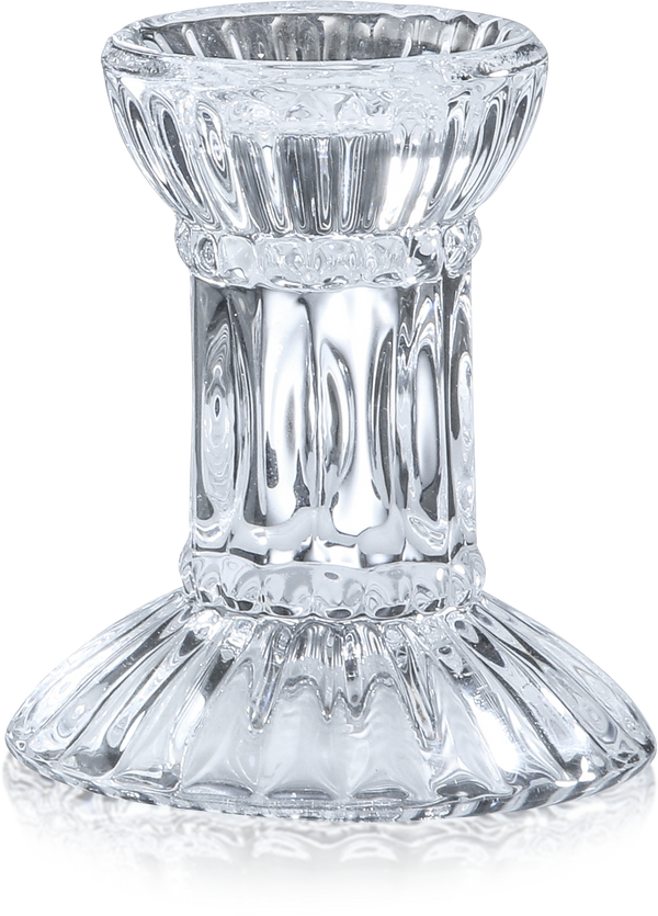 2pk. 3" Glass Candlesticks — Judaica Square