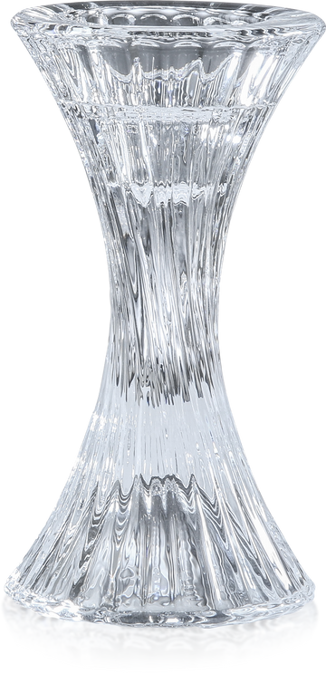 5-inch Crystal Glass Candlesticks — pair of clear glass Shabbos candlesticks | Judaica Square Lakewood
