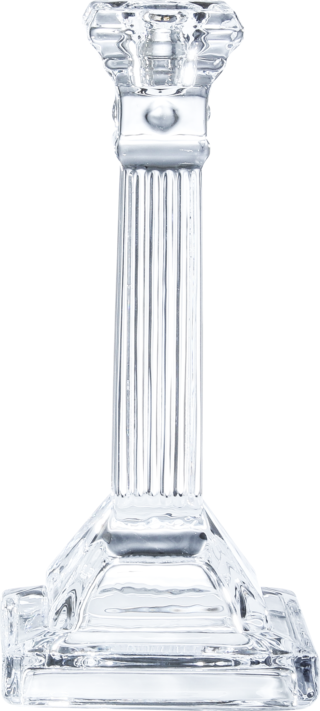 2pk. 8" Glass Candlesticks — Judaica Square