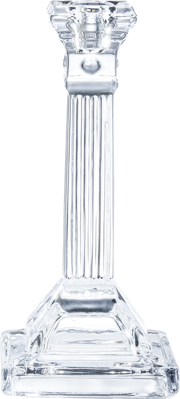 8-inch Crystal Glass Candlesticks — tall clear crystal pair | Judaica Square Lakewood