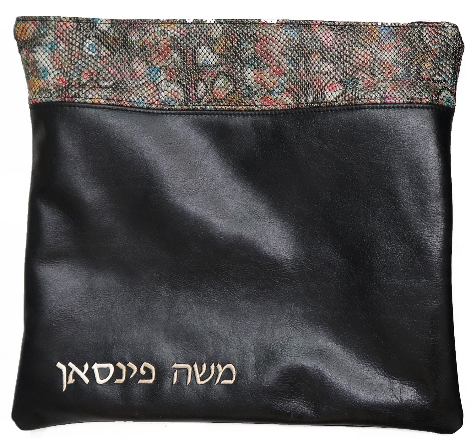 Prestige Python Tallit & Tefillin Bag — Python Design, Regal Collection (620F-BK2) — view 2