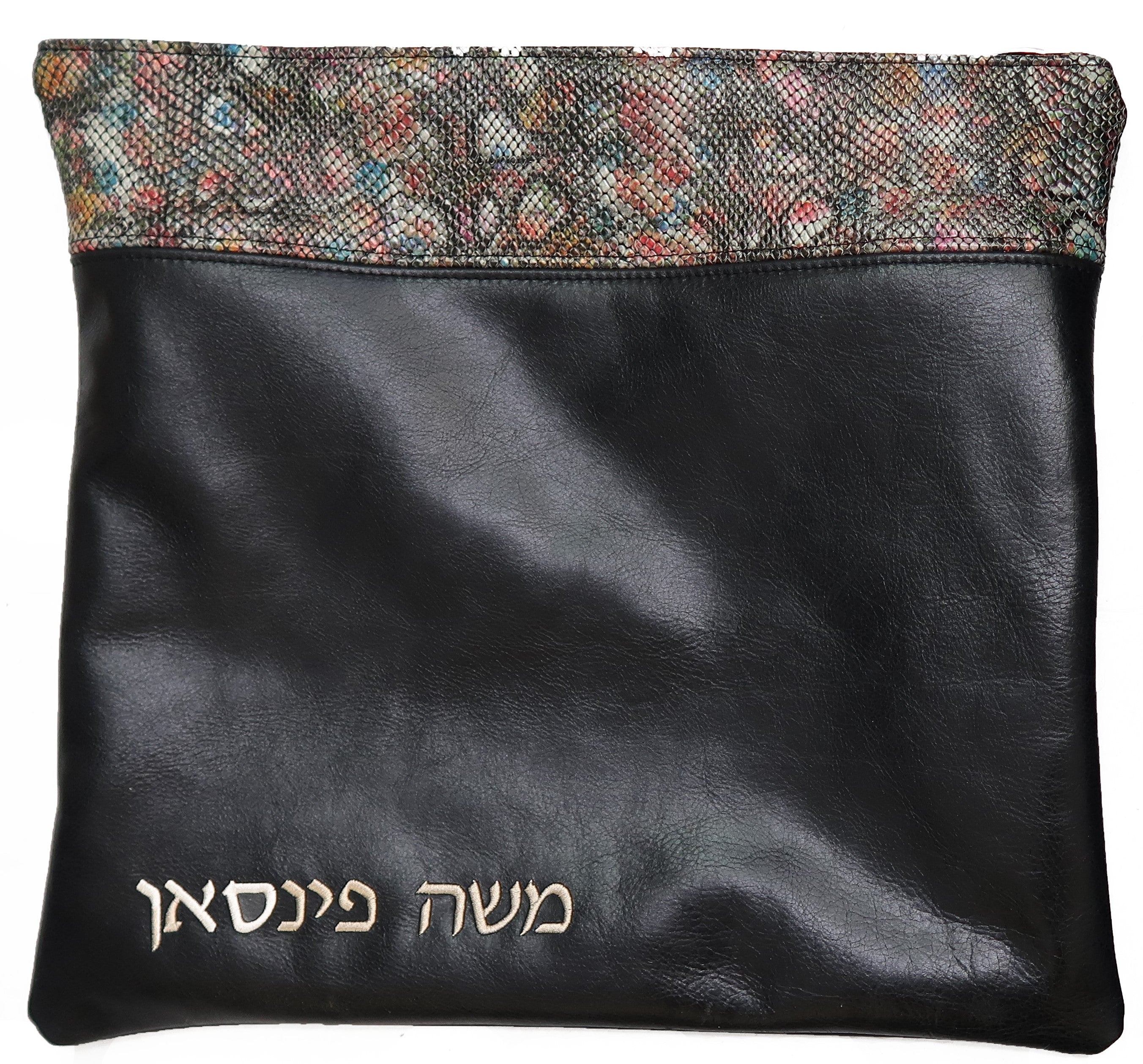 Prestige Python Tallit & Tefillin Bag — Python Design, Regal Collection (620F-BK2) — view 2