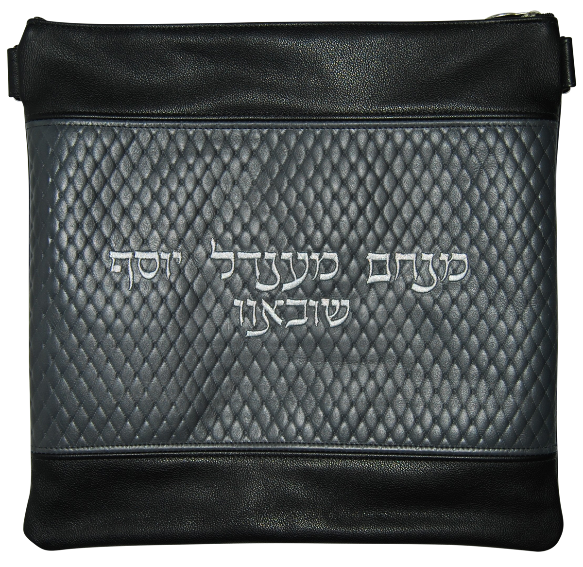 Prestige Leather Tallit & Tefillin Bag — Diamond Design, Regal Collection (625F-H)