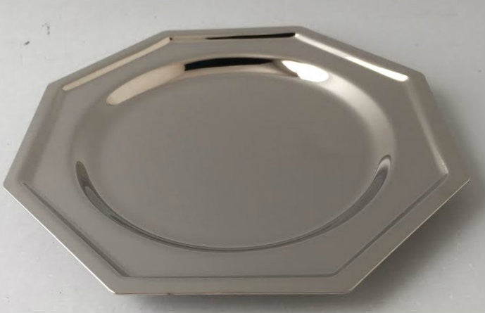Octagon Nickel Plate Tray for Kiddush Cup 4.5"-6 Pack