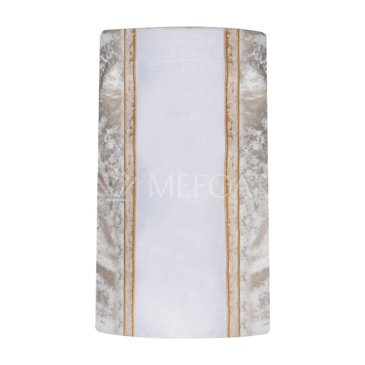 Velvet Torah Mantle - Style 348-White - Image 3