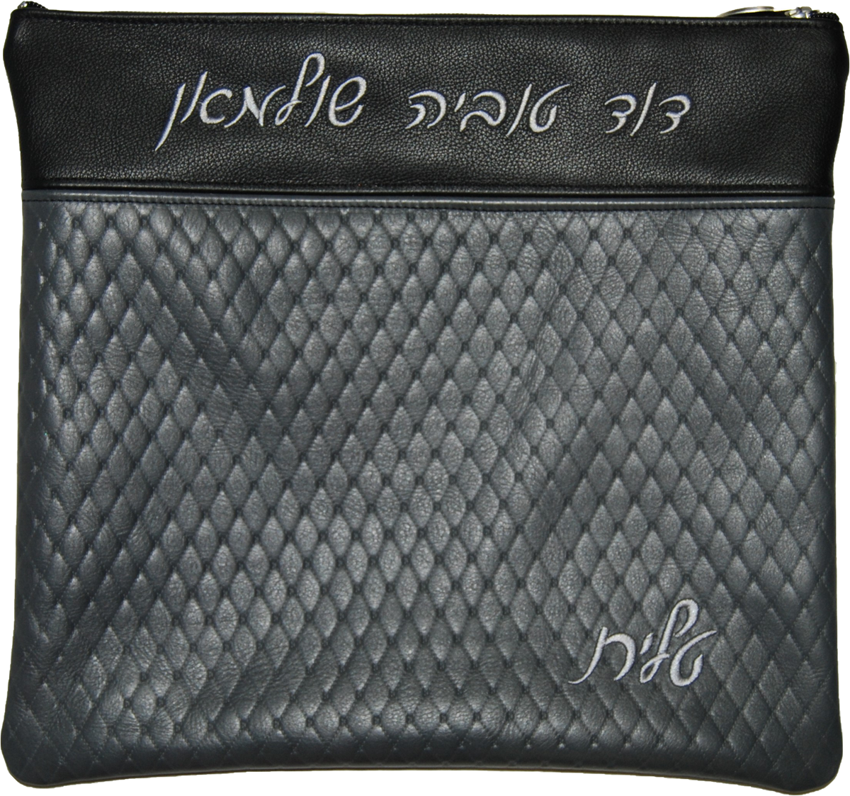 Prestige Leather Tallit & Tefillin Bag — Diamond Design, Regal Collection (620F-CH4)