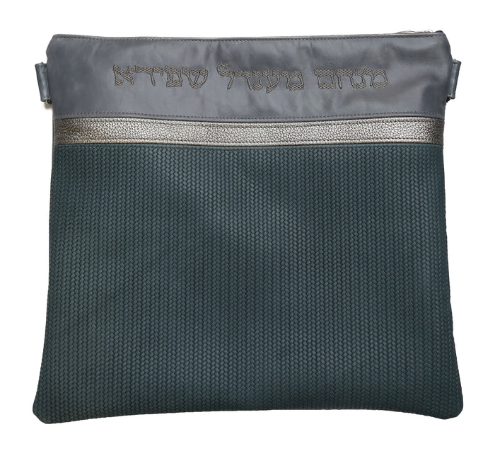 Prestige Exclusive Leather Tallit & Tefillin Bag (675G-Slate2)